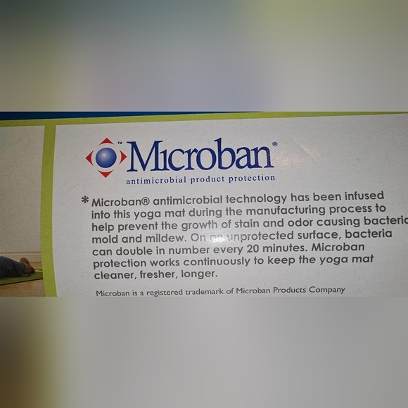 NWT Micronban 24"x68"Green Lotus Yoga Mat - Picture 3 of 5
